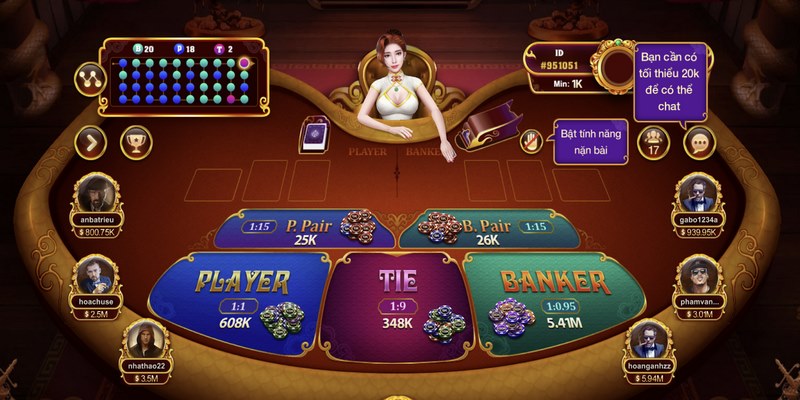 Tiến hành chia bài baccarat tại cổng game Sunwin