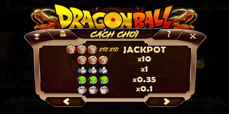 Luật chơi game dragonball Sunwin cơ bản